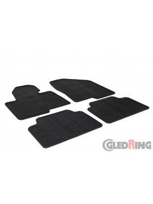 Original Gledring Passform Fußmatten Gummimatten 4 Tlg.+Fixing - Hyundai Santa Fe 2012->10.2018